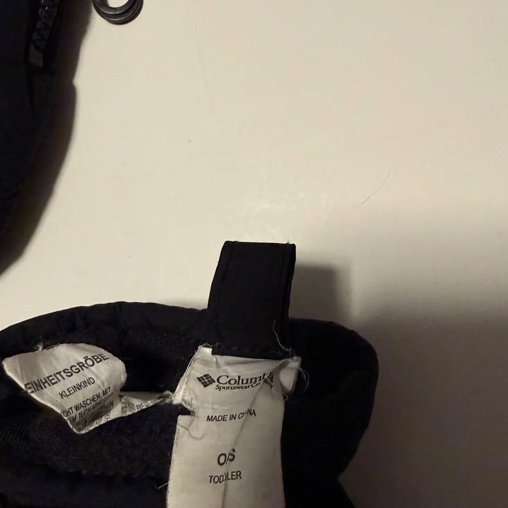Columbia Black Mittens with Logo